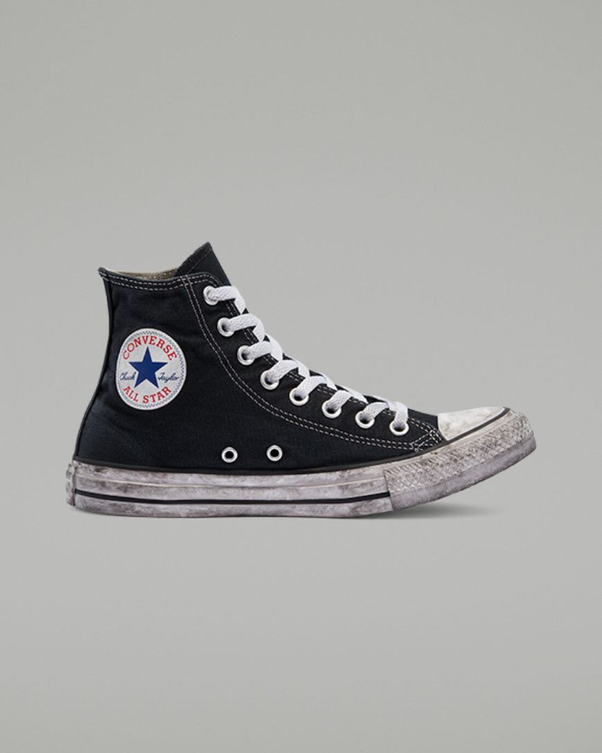 Tenisi Inalti Dama Converse Chuck Taylor All Star Panza Smoke Negrii Albi | RO J13UOD350